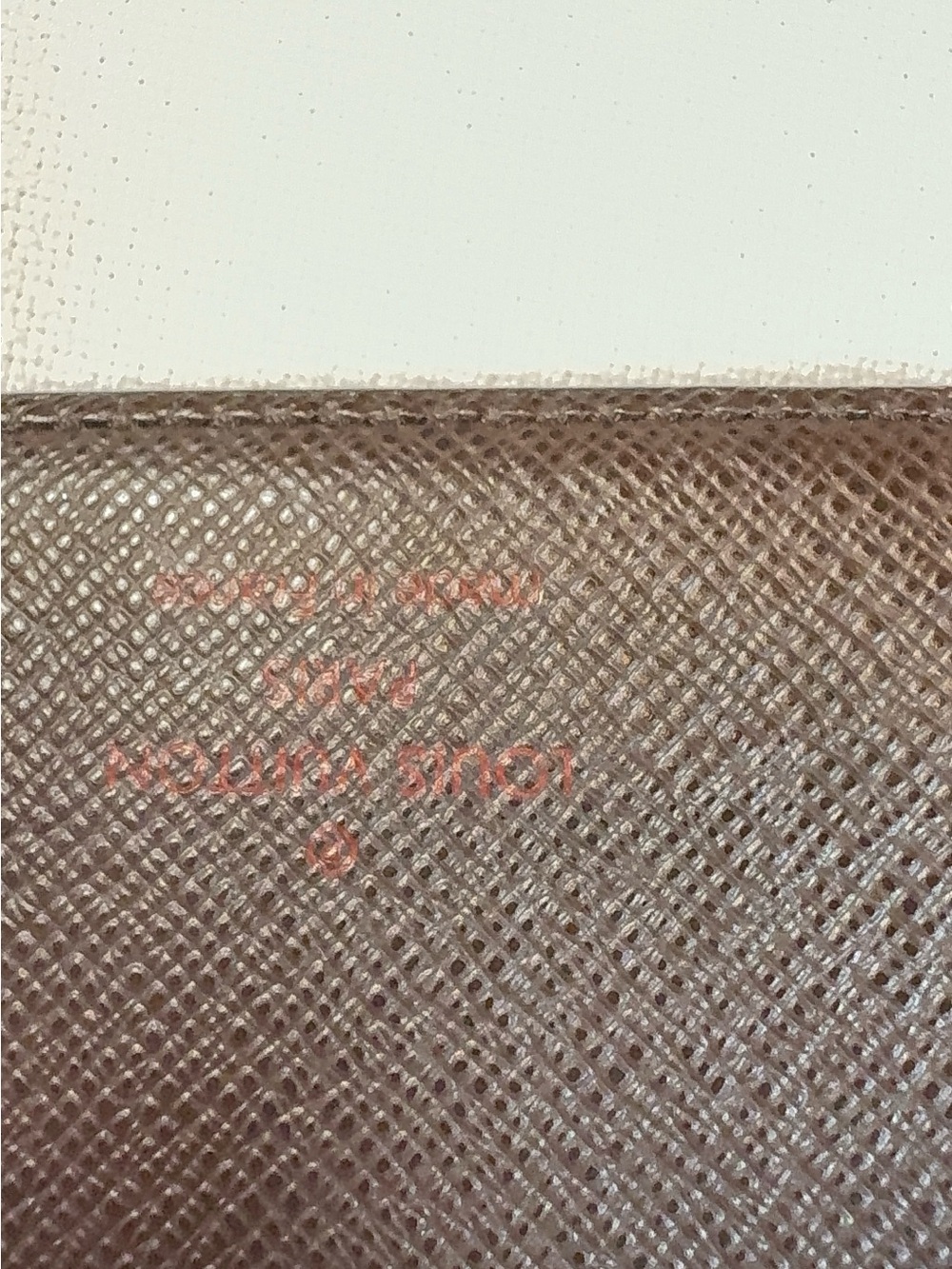🏥LOUIS VUITTON ***Damaged***LV Brazza Long Wallet N60017 Damier Ebene Brown - Picture 12 of 12